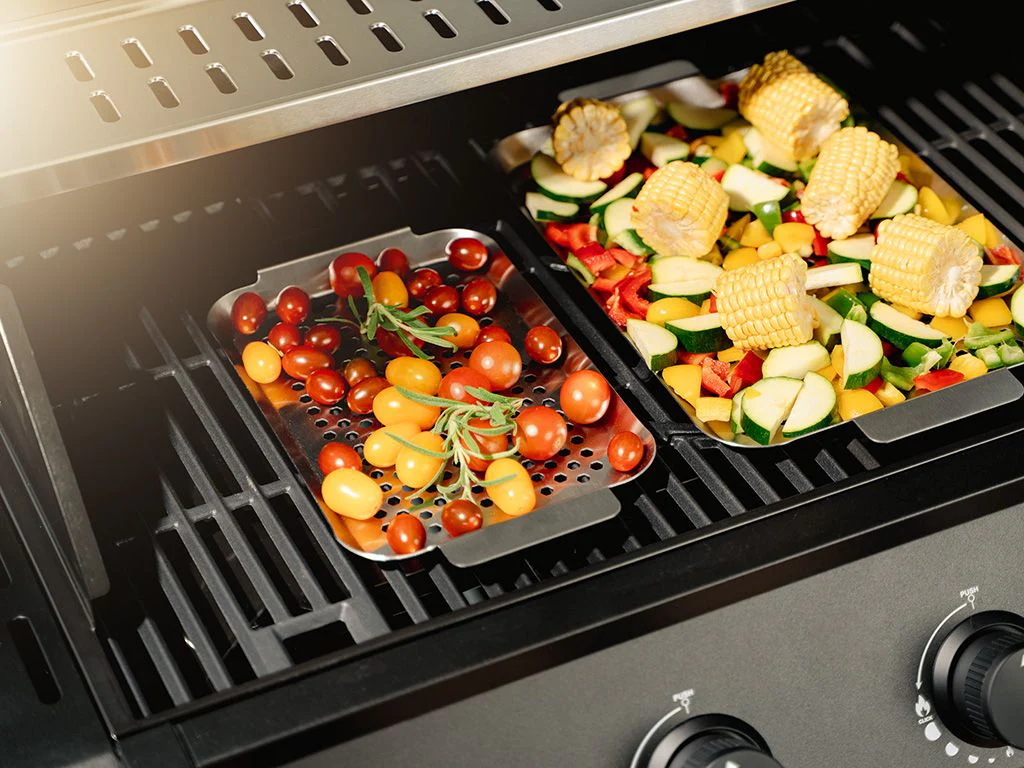 BBQ-BAKKE I RUSTFRIT STÅL 33×18 CM - Image 2