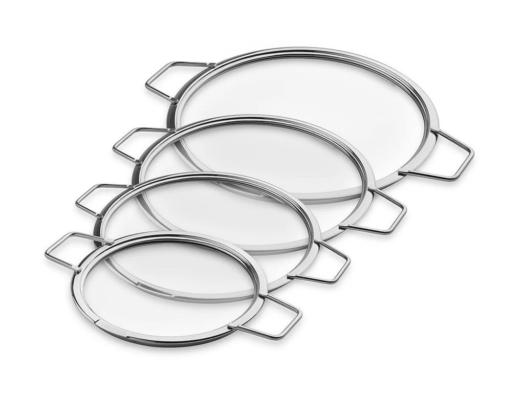 STABELBARE GLASLÅG – 18/ 24/ 26/ 28 CM – 4 DELE