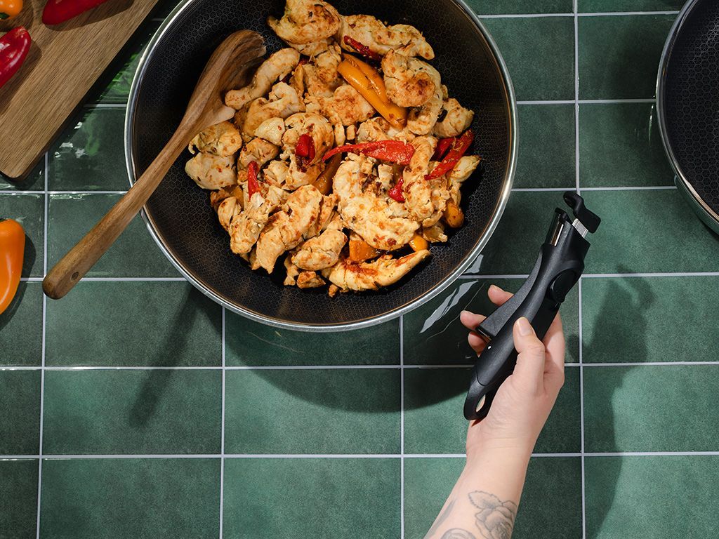WOK MED AFTAGELIGT HÅNDTAG 30CM SÆT - Image 2