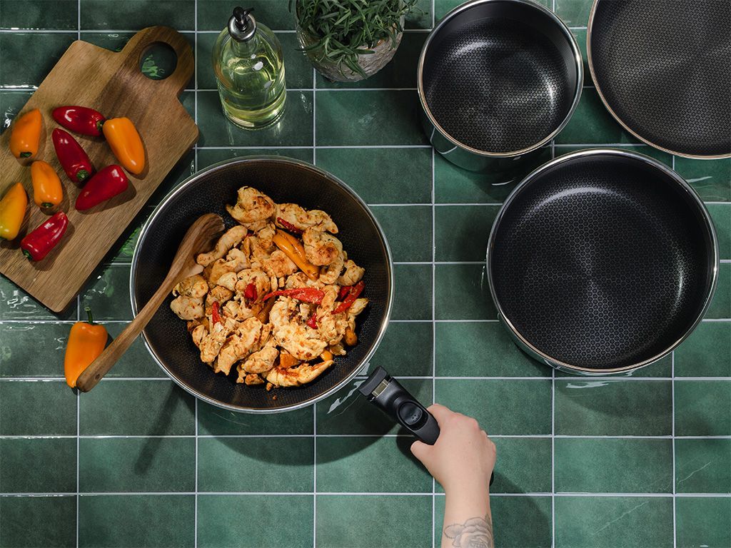WOK MED AFTAGELIGT HÅNDTAG 30CM SÆT - Image 3